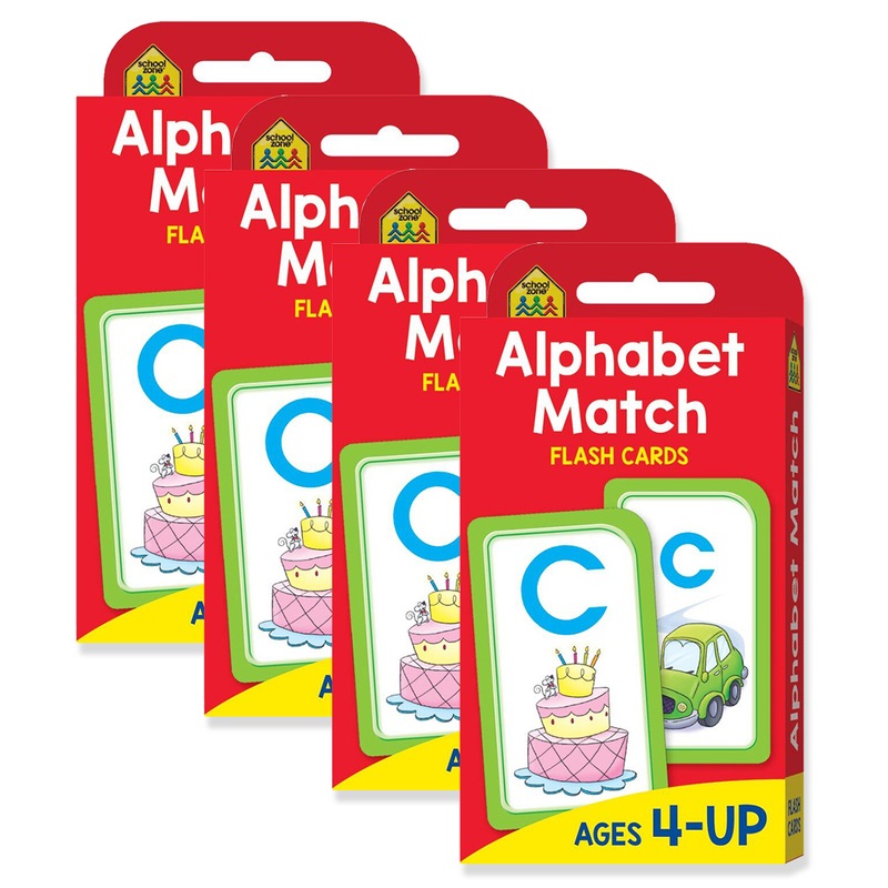 Buy 4x School Zone Alphabet Match Educational Flash Cards Kids/Children