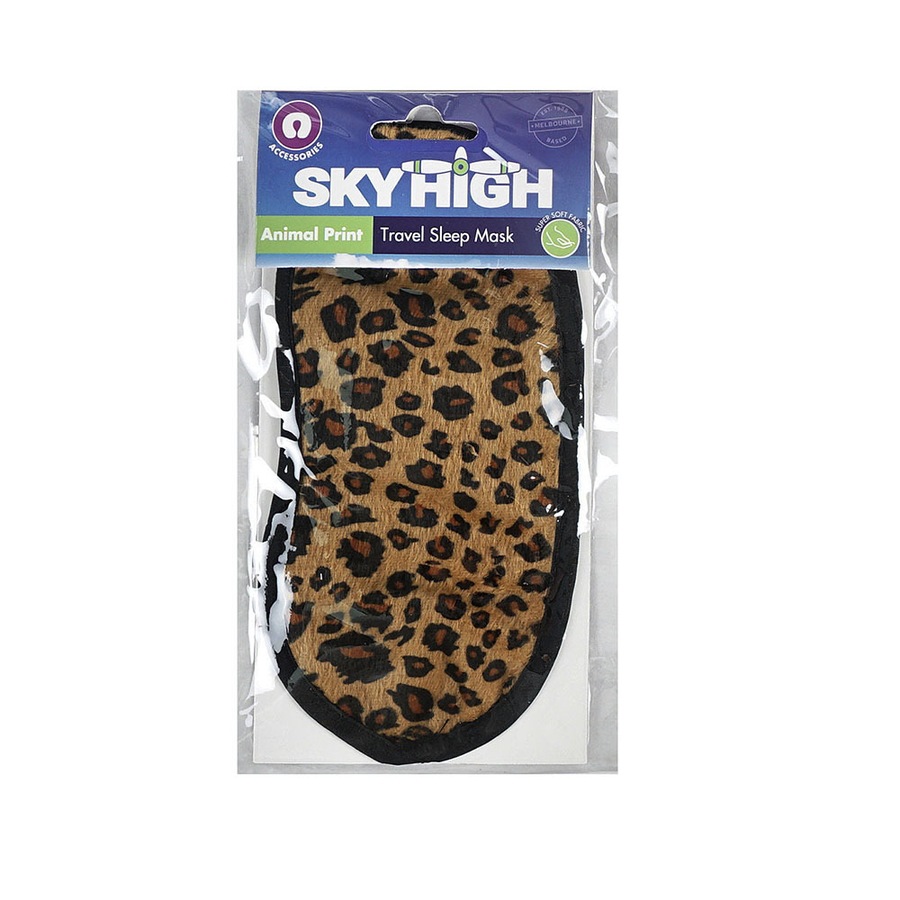 4x Sky High Satin Backed Printed Light Blocking Eye Mask Assorted Colours