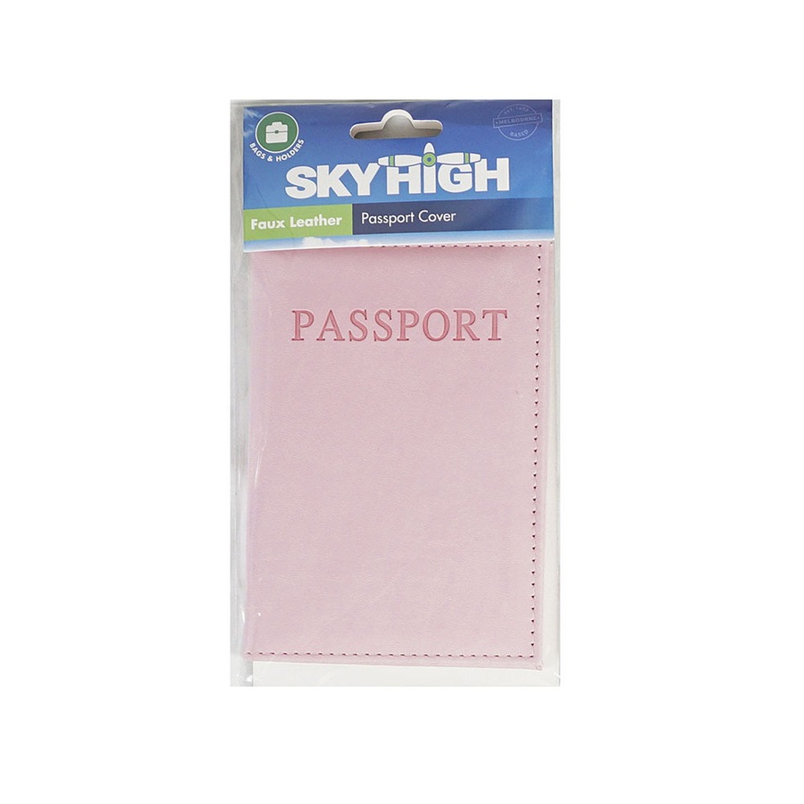 4x Sky High Travel Passport Bording Pass Holder Solid Colour Assorted Colours