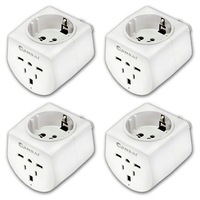 4x Sansai Universal Travel Power Adapter UK/USA/EU/Asia/ Sockets to AU/NZ Plug