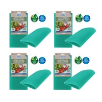 4x White Magic Antibacterial Stay Fresh Fridge Mat Pad Protector Rectangle Green