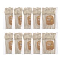 500pc Lemon & Lime Earthie Eco Biodegradable Recyclable Wooden Forks/Cutlery