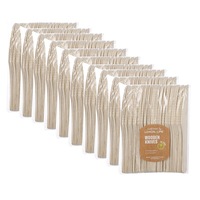 500pc Lemon & Lime Earthie Eco Biodegradable Recyclable Wooden Knives/Cutlery