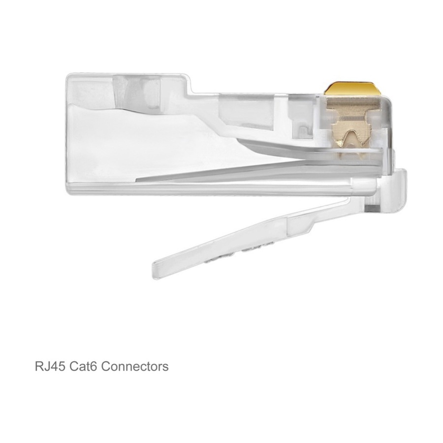 Buy 50pc Cruxtec C6-UR50 RJ45 CAT6 UTP Connectors 24K Gold Plated ...