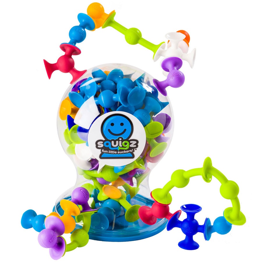 50pc Fat Brain Toys Squigz Delux Suction Construction Fun Game Toy Set Kids 3y+