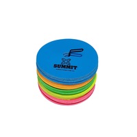 50pc Summit Global Flat Agility Disc Rubber Marker Non-Slip 20cm Assorted