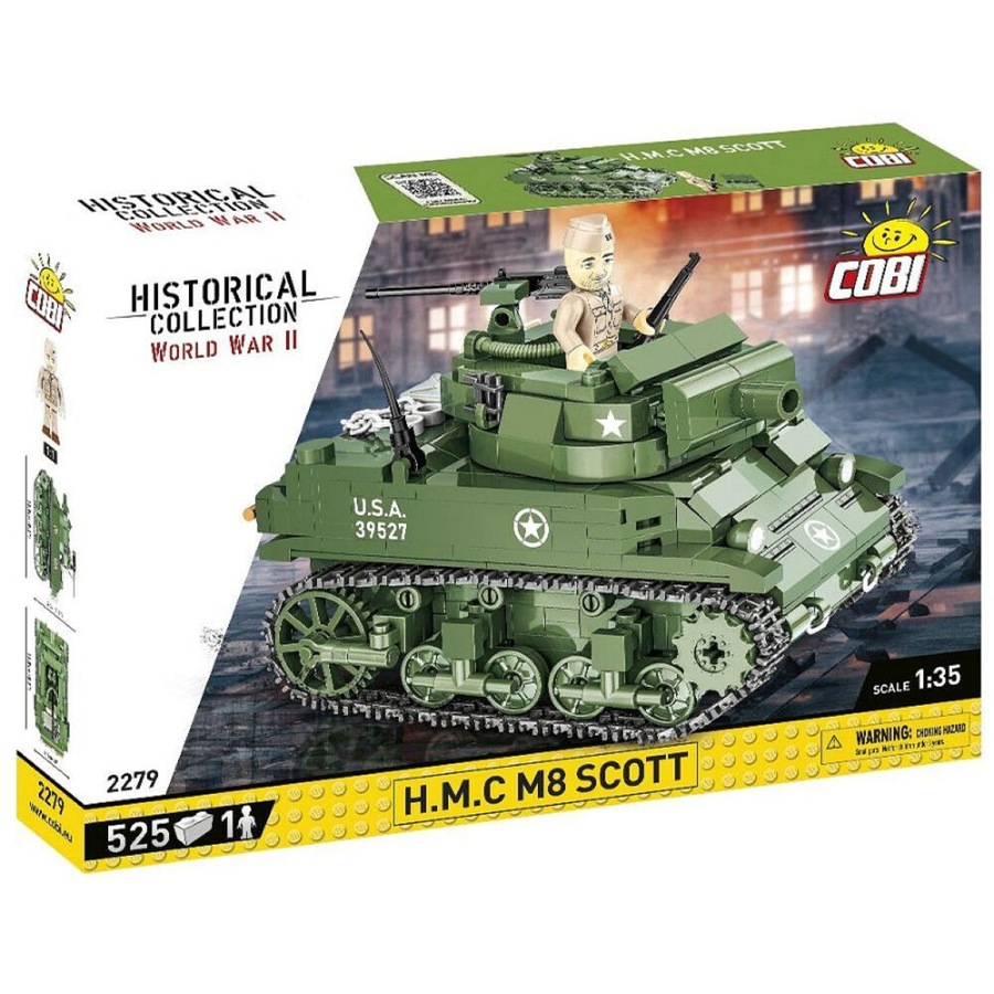 519pc World War 2 Howitzer Motor Carriage M8 Scott Building 13.5cm Kit 8y+
