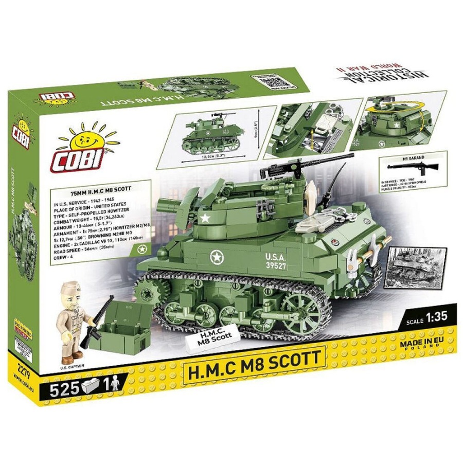 519pc World War 2 Howitzer Motor Carriage M8 Scott Building 13.5cm Kit 8y+