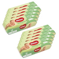 560pc Huggies Natural Care/Fibres With Aloe Vera Resealable Soothing Baby Wipes