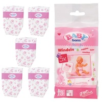 5pc Baby Born Doll Nappies/Diaper Doll's Accessories for 43cm Kids Dolls 3y+