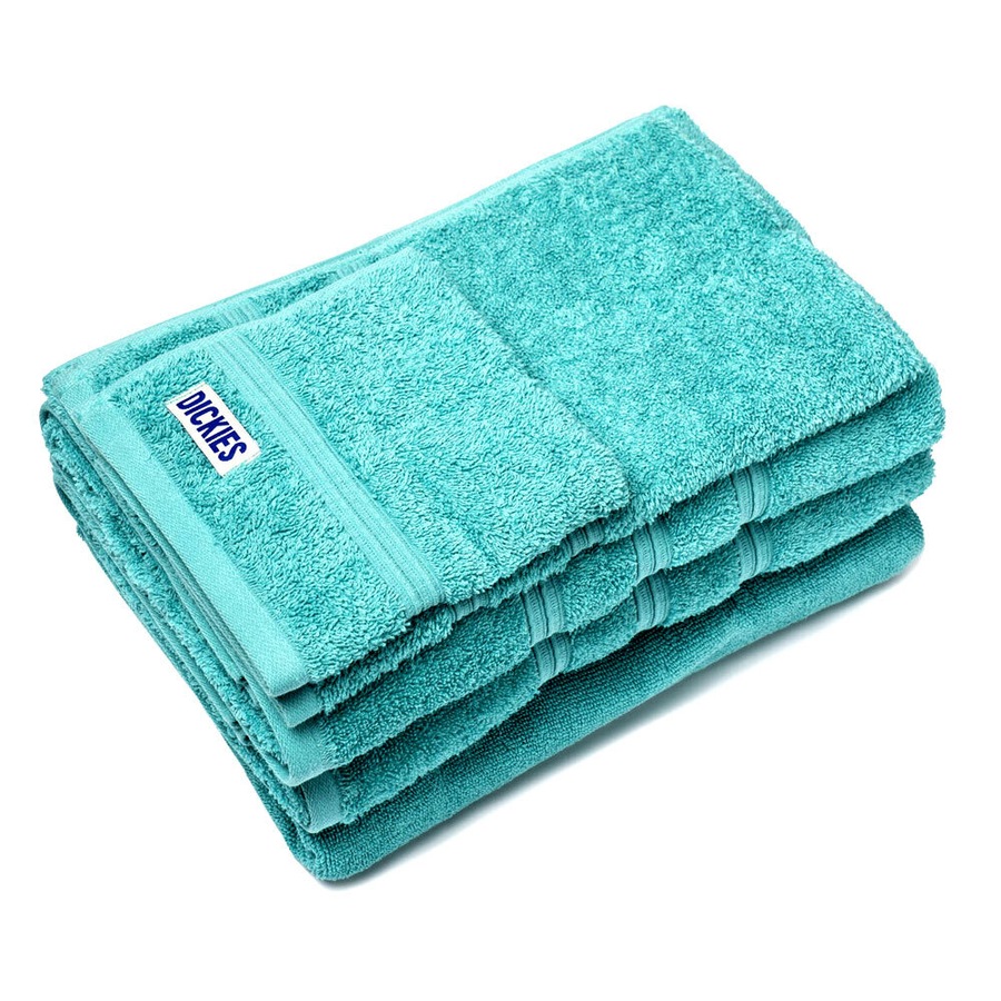 5pc Dickies 550GSM 100% Cotton Antibacterial Face/Bath Towel/Mat Set Seafoam
