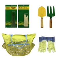 5pc Kids Gardening Tool Kit w/ Shovel/Plant Labels/Gloves/Bag/Fork/Widger/Dibber