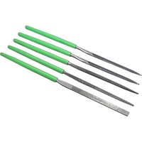 5pc ProsKit NFS5 Needle File Set 8PK-605A Flat/Square/Triangular/Half-Round GRN
