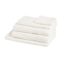 5pc Sheraton Luxury Egyptian Cotton Towel Pack Bath/Hand/Mat/Face Washer White