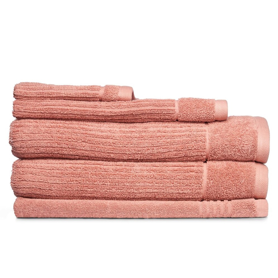 5pc Sheraton Luxury Maison Soho Cotton Bath/Face/Hand Towel/Mat Set Ash Rose