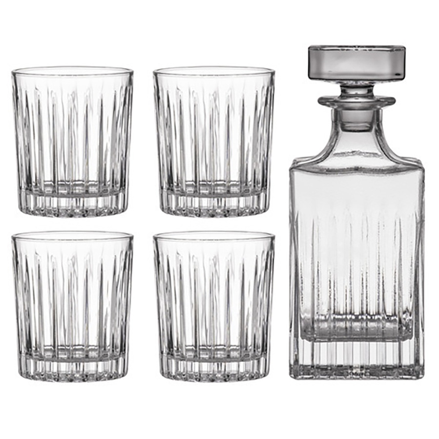 5pc Xavier Whisky 650ml Decanter Bottle/275ml Glasses Cup Drinkware Set Clear