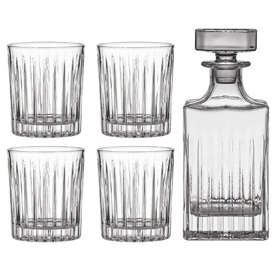 5pc Xavier Whisky 650ml Decanter Bottle/275ml Glasses Cup Drinkware Set Clear
