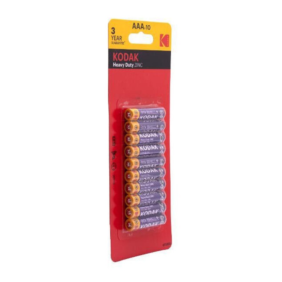 5x 10pc Kodak Extra Heavy Duty AAA Battery 1.5V Single Use Zinc Chloride