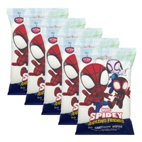5x 20pc Spidey & His Amazing Friends Kids Cleansing Wet Hand Wipes