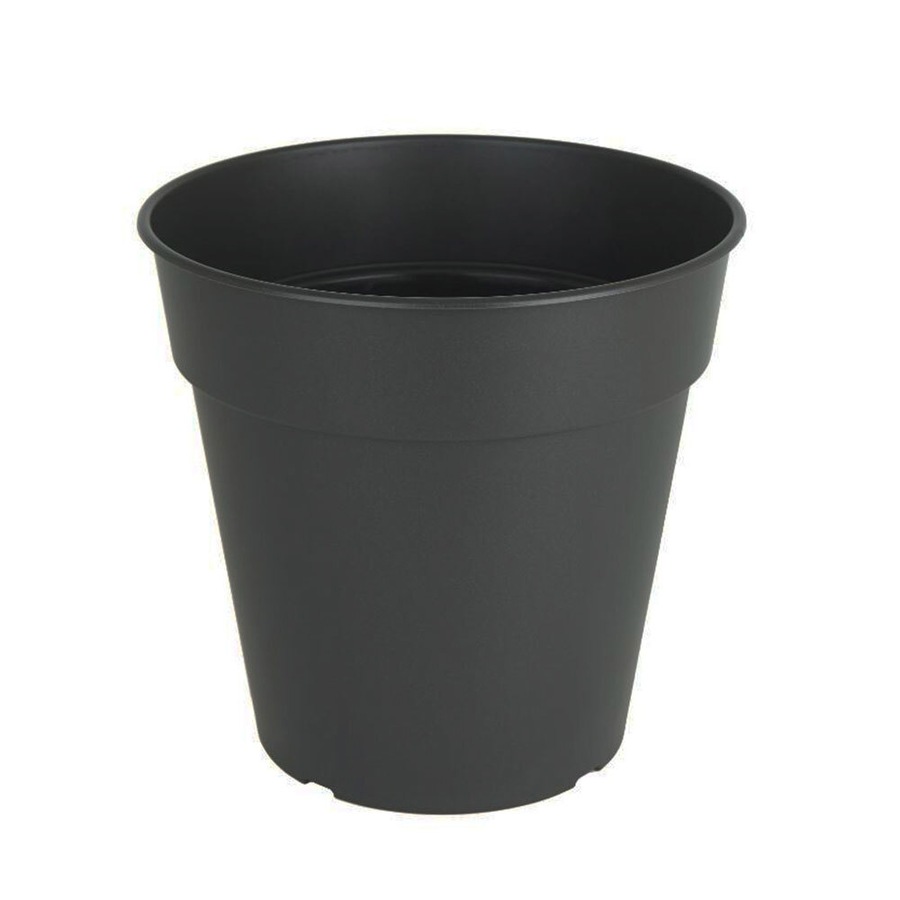 5x Artevasi Madagascar Plastic Indoor/Outdoor Garden Pot 21x20.2cm Anthracite