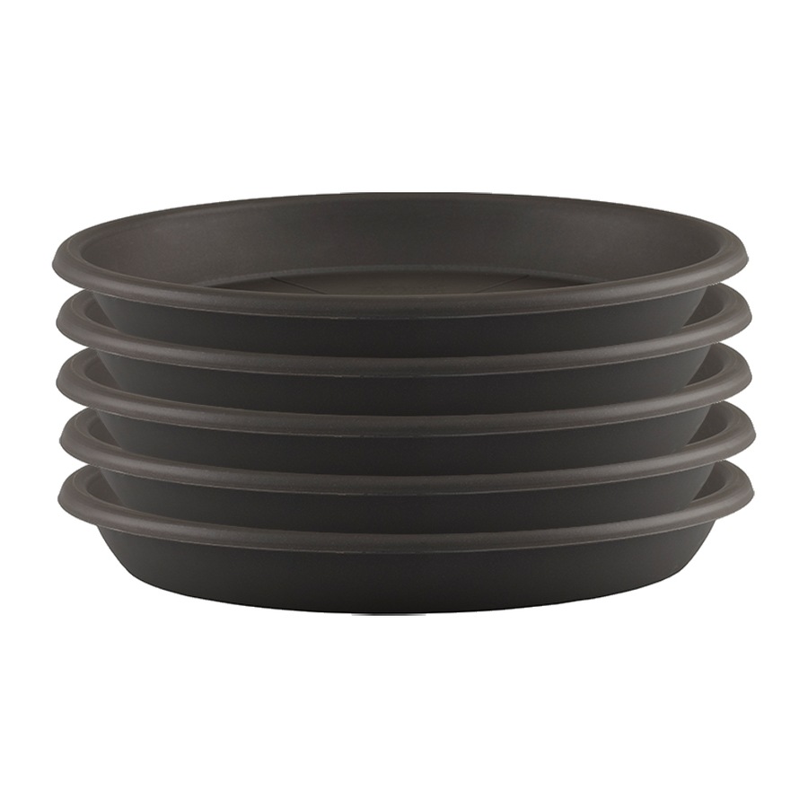 5x Artevasi Round Plastic Indoor/Outdoor Saucer For Pot 30x4.3cm Anthracite