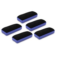 5x Deli 14cm Magnetic Whiteboard Marker Plastic Eraser/Cleaner/Wiper Assorted