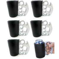 6PK Brass Knuckles Drink Kooler Can/Stubby Holder/Insulated Cooler Beer/Soda