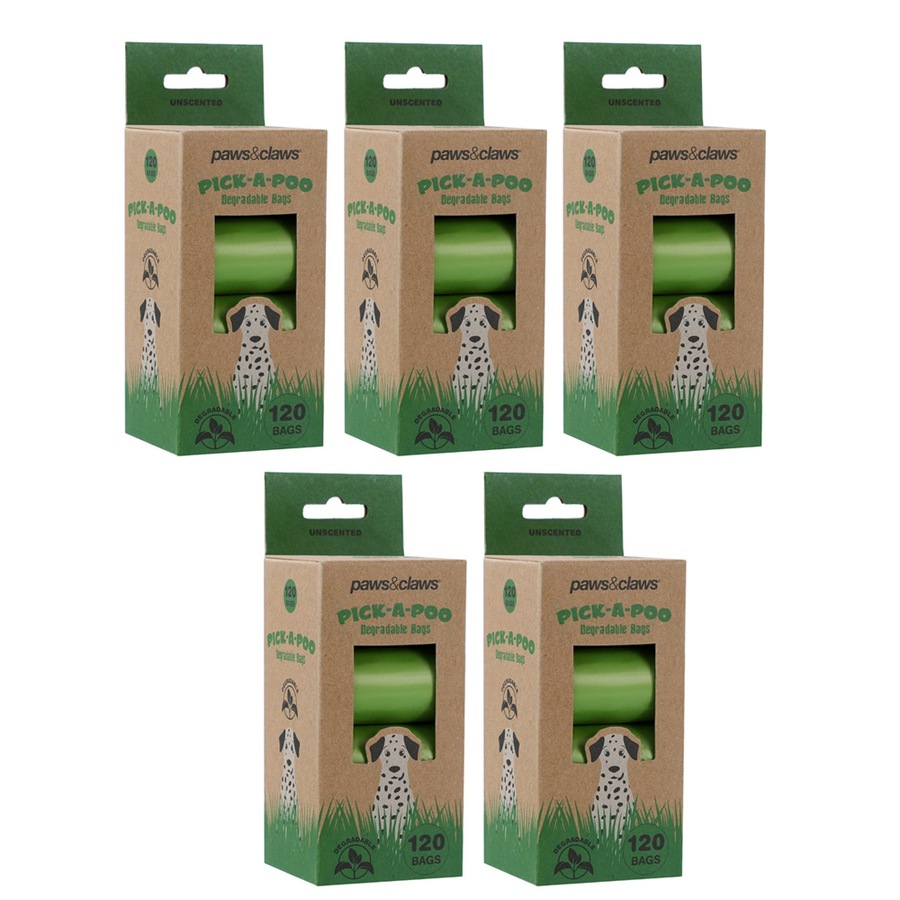 Buy 600pc Paws & Claws Pick-A-Poo Unscented Degradable Dog Poop/Litter ...