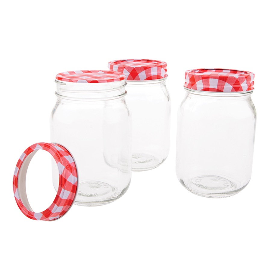 6pc Appetito 500ml Mason Preserving Jars Home Food/Fruit Storage Organiser