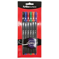 6pc Artline Supreme 0.4mm Fine Pens Writing/Crafts Draw School Assorted Colours