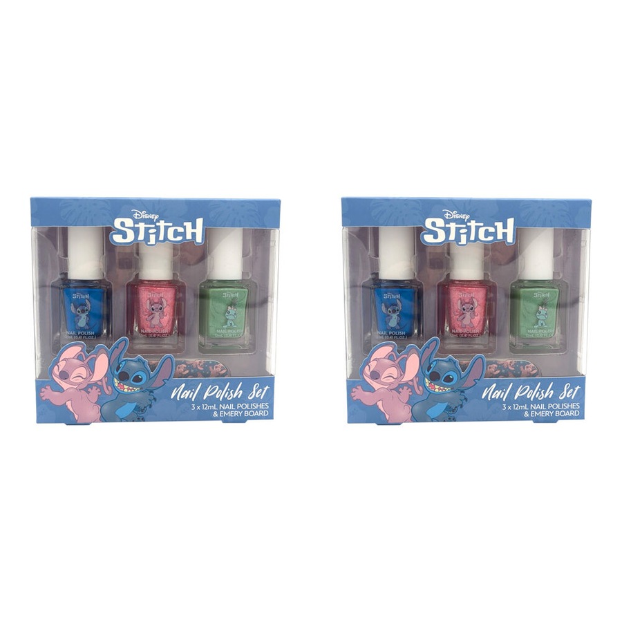 6pc Disney Stitch Nail Polish Kids Pamper Accessory Gift Box Set w/ Nail File