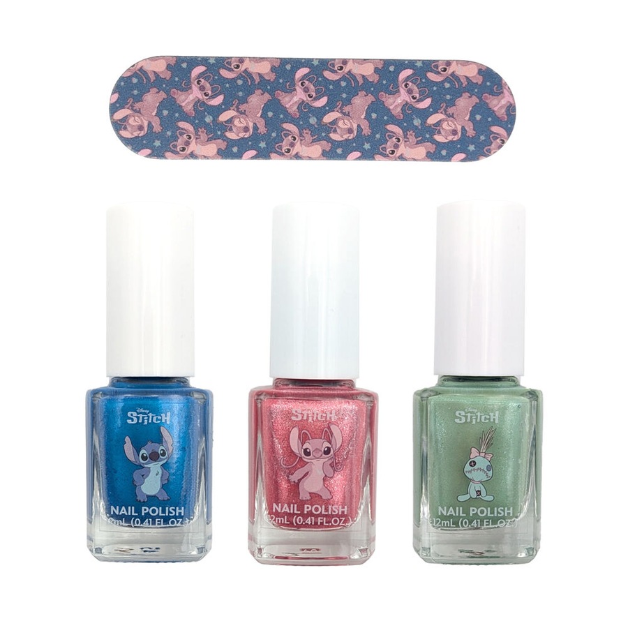 6pc Disney Stitch Nail Polish Kids Pamper Accessory Gift Box Set w/ Nail File