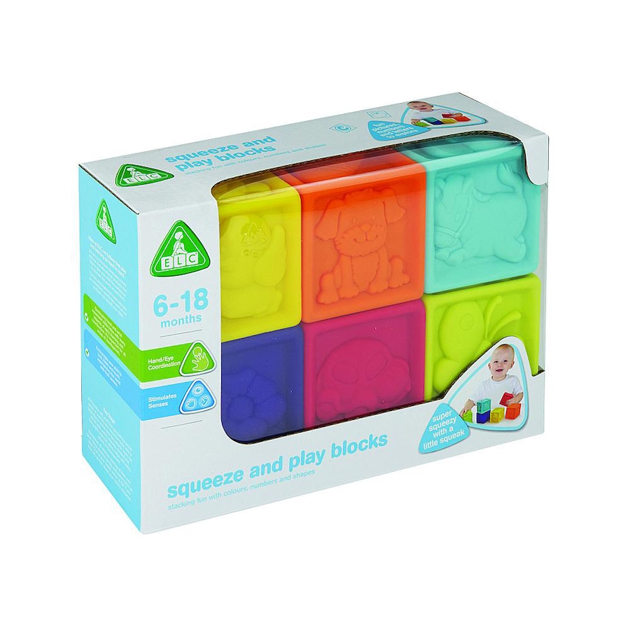 6pc ELC Squashy Soft Blocks Kids/Childrens Play Toy 6m+