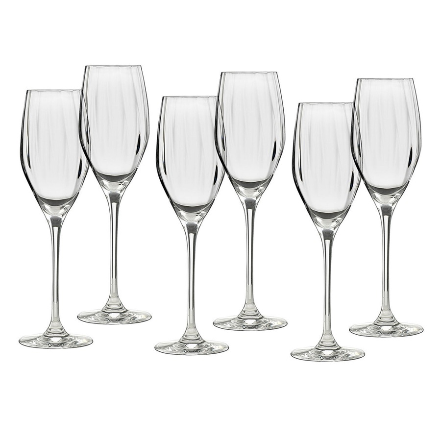 6pc Ecology Twill 170ml Glass Prosecco/Sparkling Wine/Champagne Bar Glasses Set