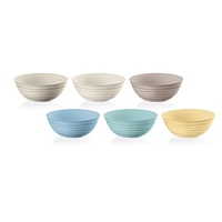6pc Guzzini Tierra Earth 12.2cm/348ml Plastic Bowl Storage Rice/Soup Container