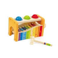 6pc Hape Pound/Tap Bench Musical Keyboard/Xylophone Kids/Baby Wooden Toy 12m+
