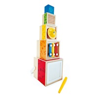 6pc Hape Stacking Music Set Musical Instruments Kids Toddler 18m+ Wooden Toy