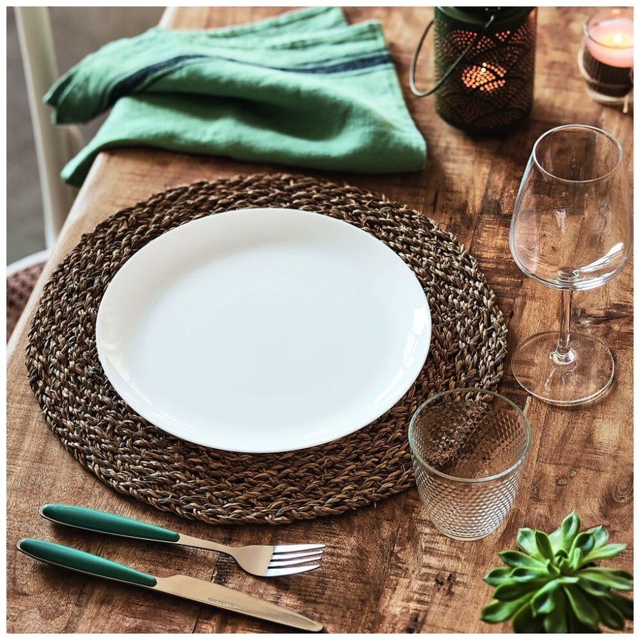 6pc Luminarc Diwali Dinner Plate 25x25x1.7cm Serveware Opal Glass White