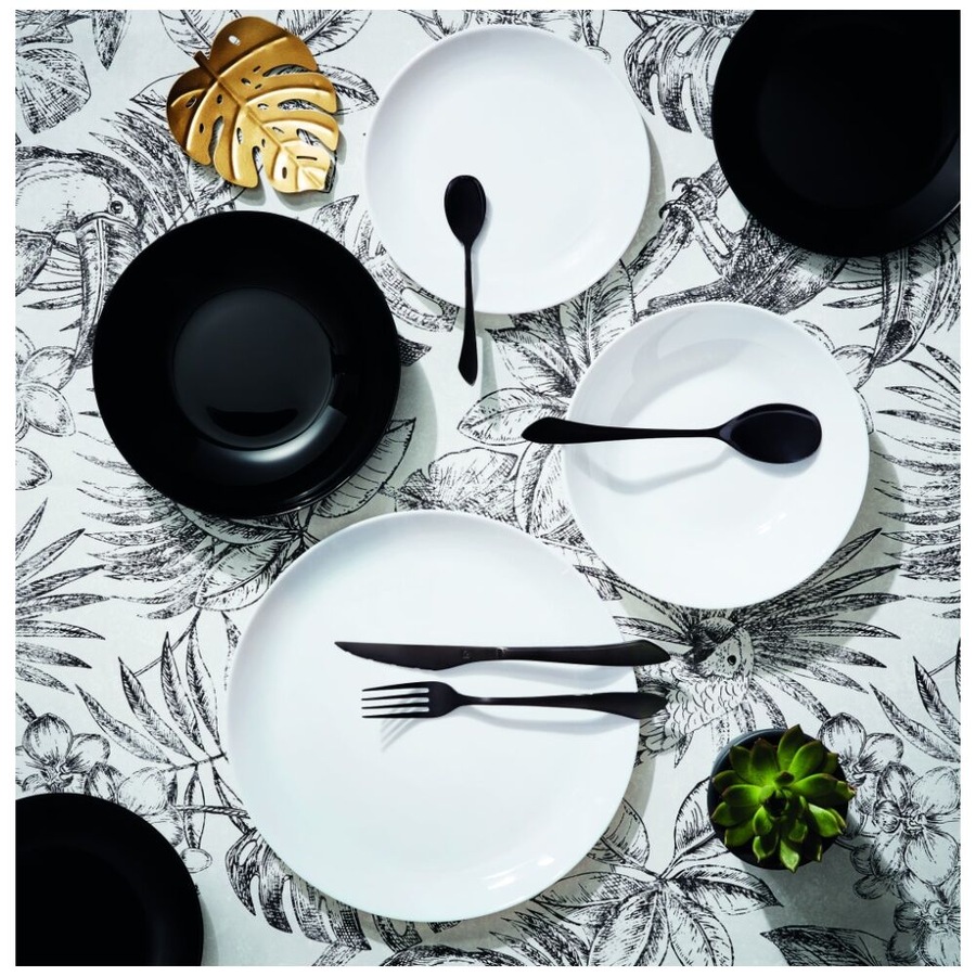 6pc Luminarc Diwali Dinner Plate 25x25x1.7cm Serveware Opal Glass White