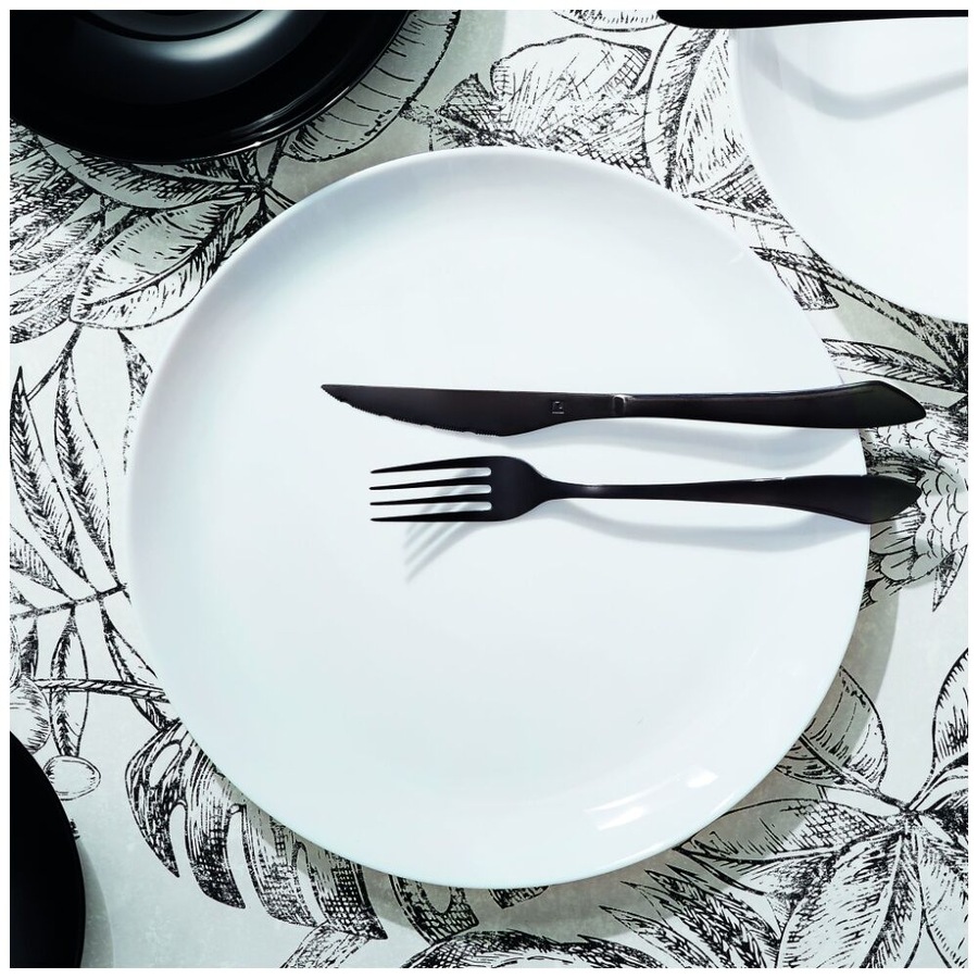 6pc Luminarc Diwali Dinner Plate 25x25x1.7cm Serveware Opal Glass White