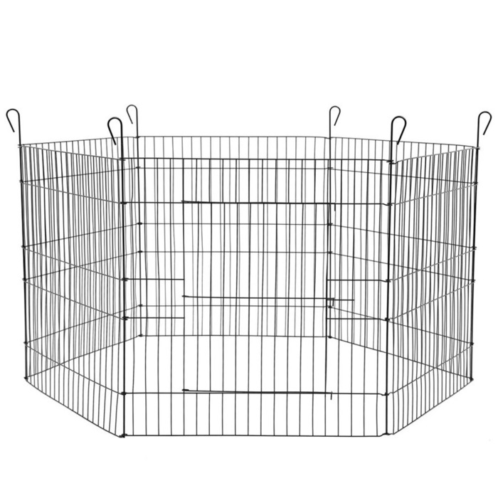 6 Panel Pet Dog Cat Bunny Puppy Play pen Playpen 60x80 cm Exercise Cage