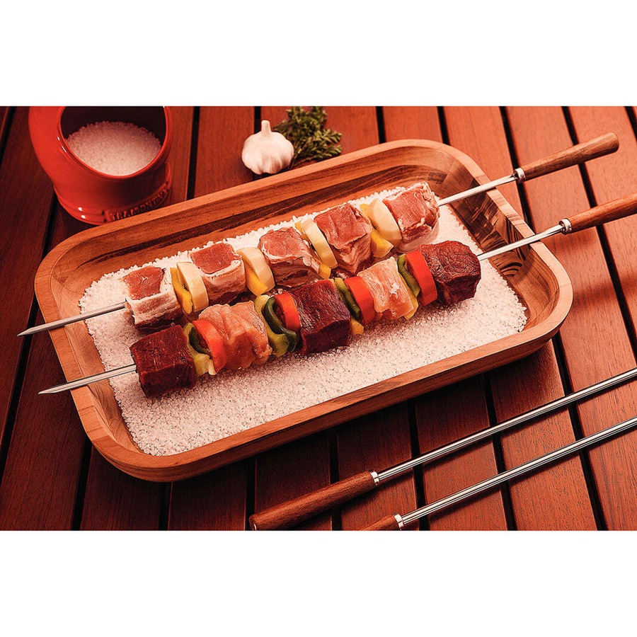 6pc Tramontina 50cm Stainless Steel Churrasco Skewers Home/Kitchen BBQ Tool Set