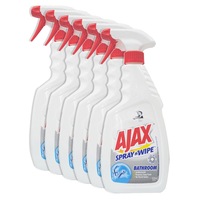 6PK Ajax 500ml Trigger Spray n' Wipe Bathroom Cleaning/Cleaner No Fumes Clean