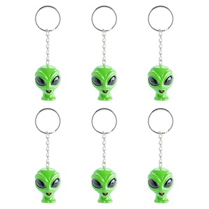 6PK Alien Keychain Alien Mini Figure Toy Bag Charm Novelty Kids/Children 4cm