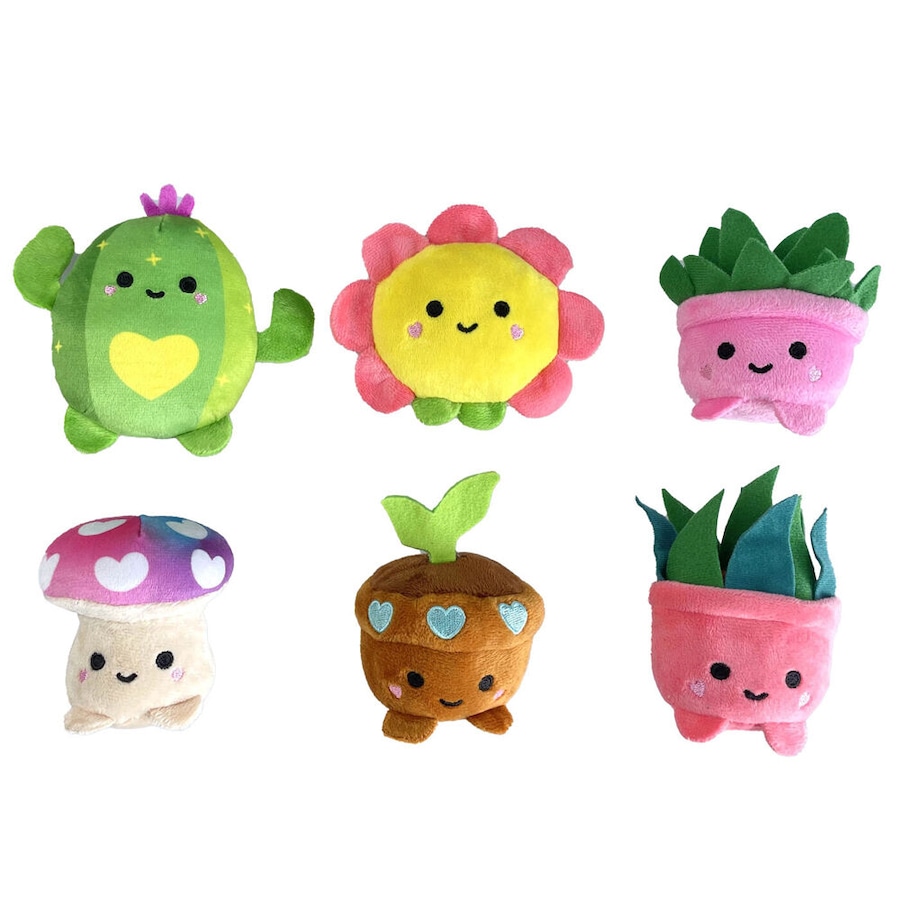 6PK Bensons Pocket Pal Collectable Soft Toy Plant Theme 8cm Series 1 Assorted