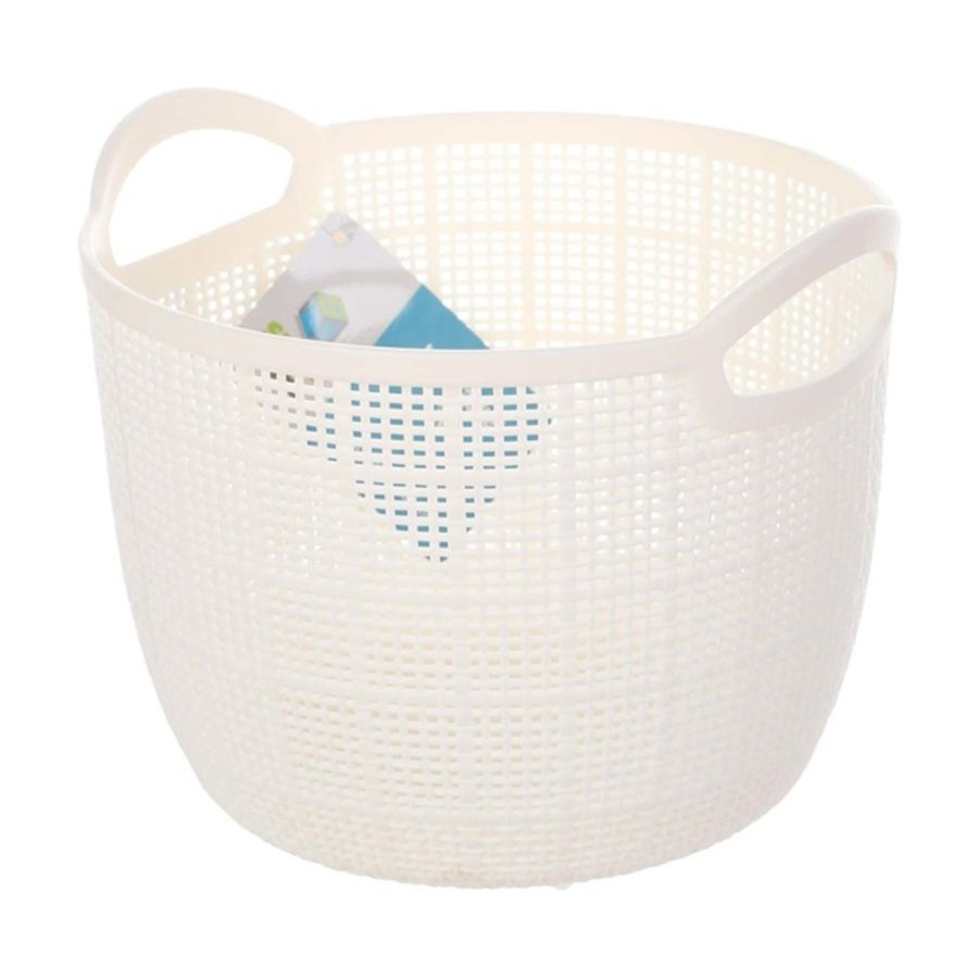 6PK Braz Home Organisation Fabric Storage Jute Basket 19.5x15.5cm 3L Assorted