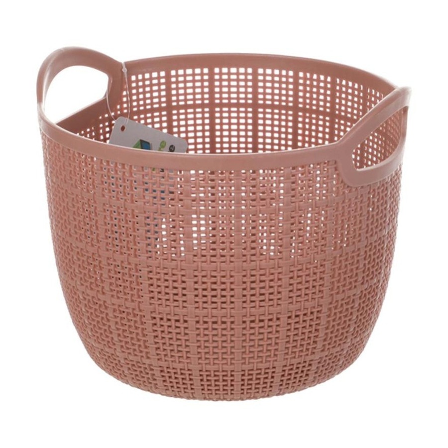 6PK Braz Home Organisation Fabric Storage Jute Basket 19.5x15.5cm 3L Assorted