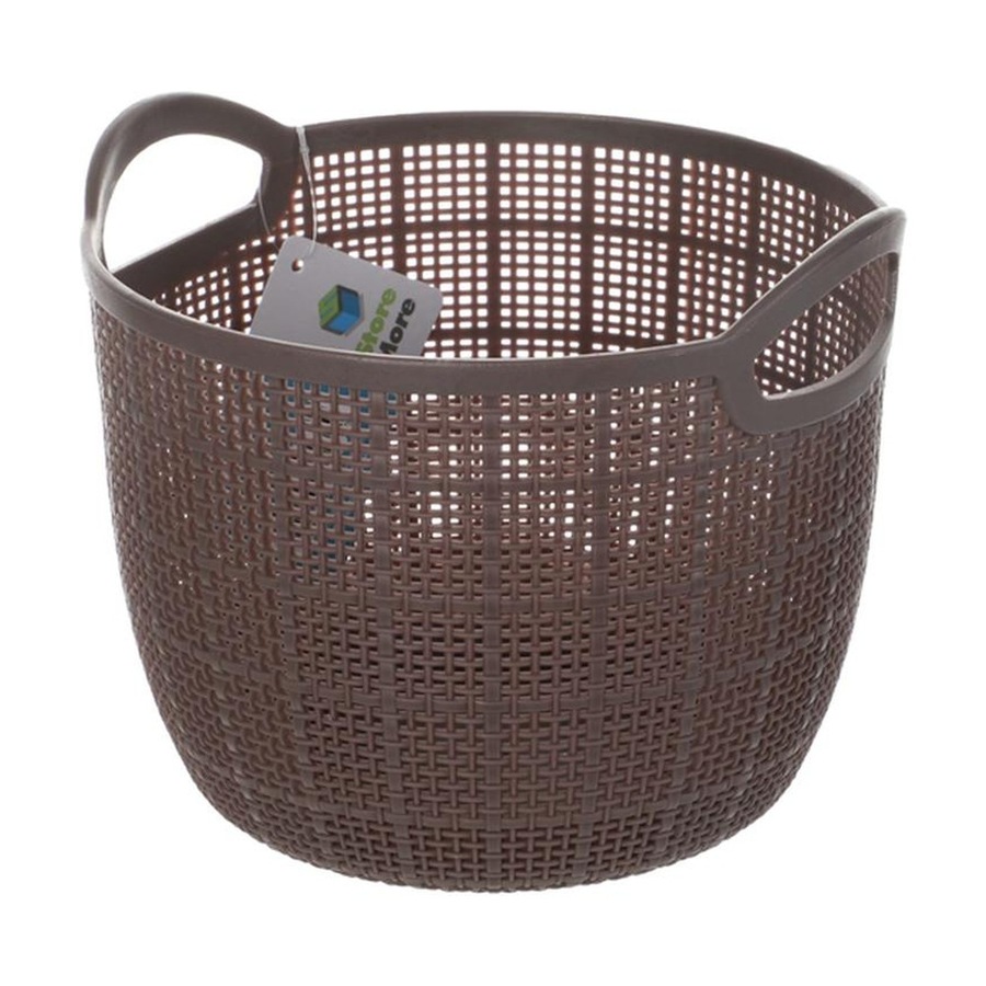 6PK Braz Home Organisation Fabric Storage Jute Basket 19.5x15.5cm 3L Assorted