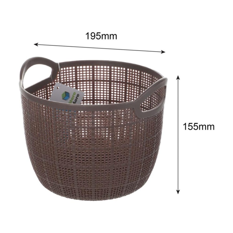 6PK Braz Home Organisation Fabric Storage Jute Basket 19.5x15.5cm 3L Assorted