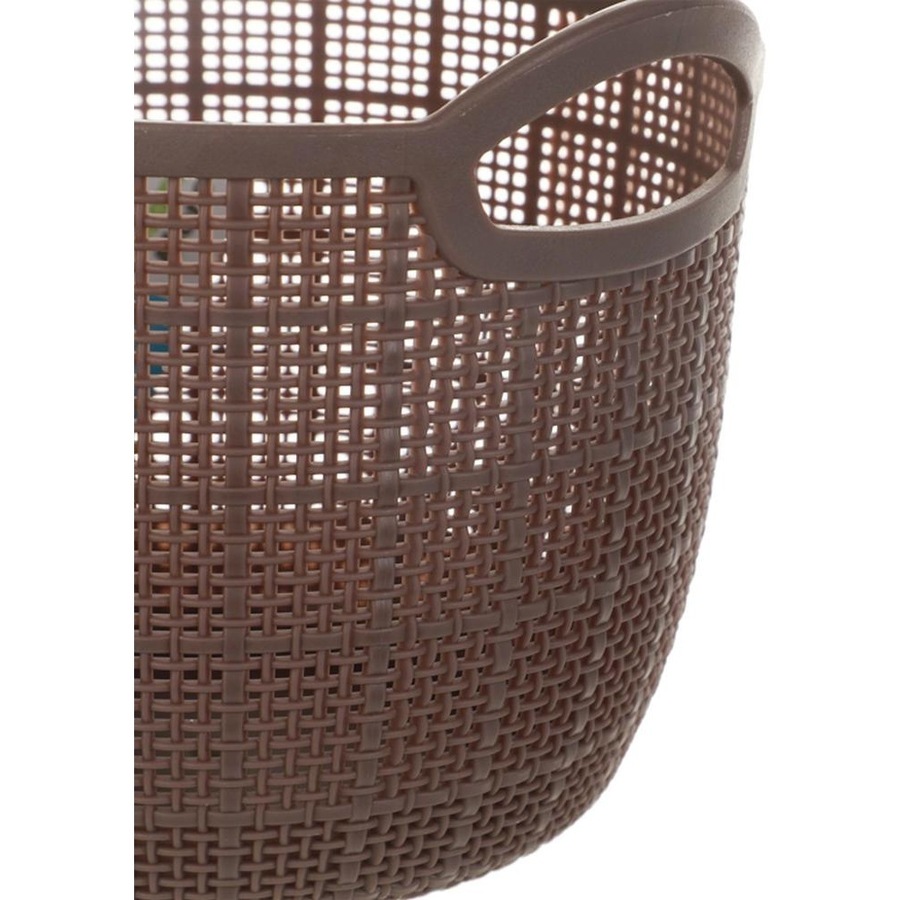 6PK Braz Home Organisation Fabric Storage Jute Basket 19.5x15.5cm 3L Assorted